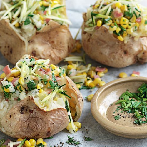 Jacket-potato-with-bacon-corn-chives-and-cheddar-1